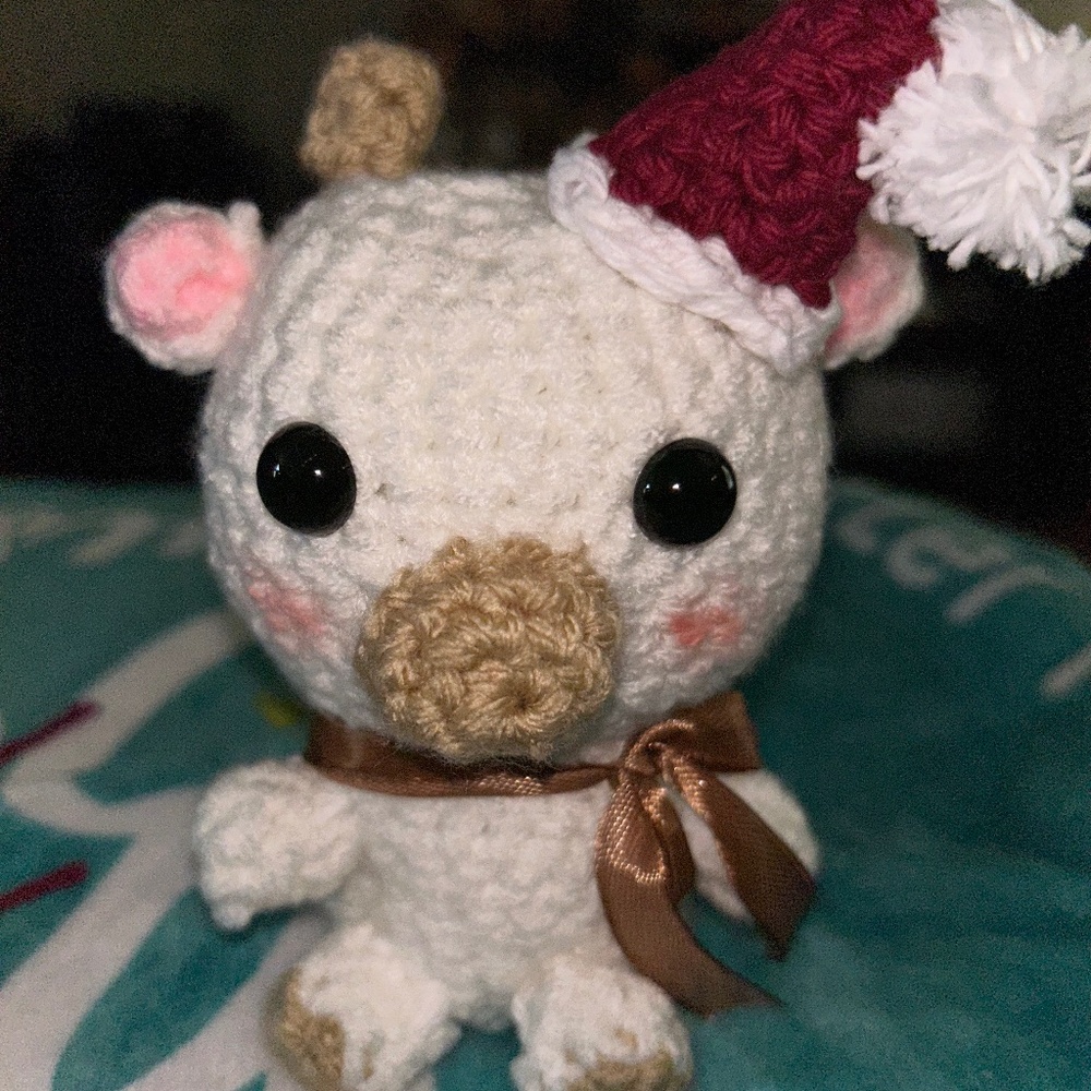 Crochet Christmas Cow